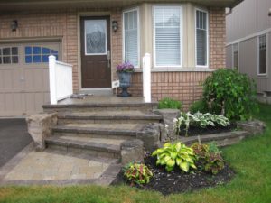 durham foxy landscaping beige steps front entrance